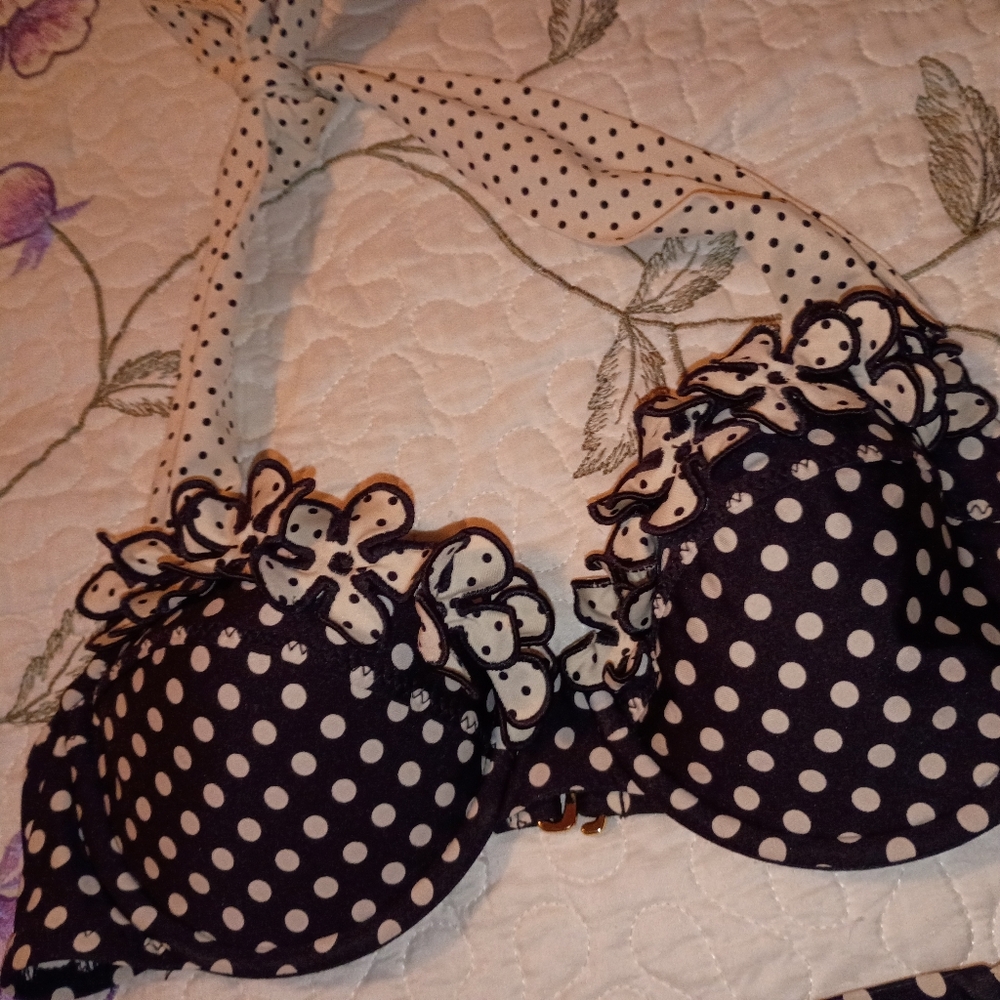 Vintage Y2K Betsey Johnson Pin Up Retro Barbie Doll baby Ruffle Party 3D - Picture 2 of 9